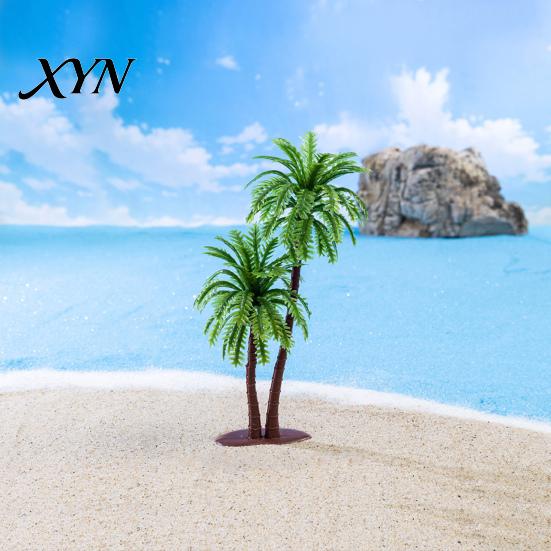 Island Style Micro Landscape Kit Ornaments, Beach Miniature Decoration, Boat/Chair/Umbrella/Palm Tree/Swimming Ring Mediterranean for Succulents Pots