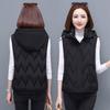 Autumn and Winter Loose Stand-up Collar Cotton Vest Female Light Mother Girlfriends Wear Cotton Vest Wear Down Cotton