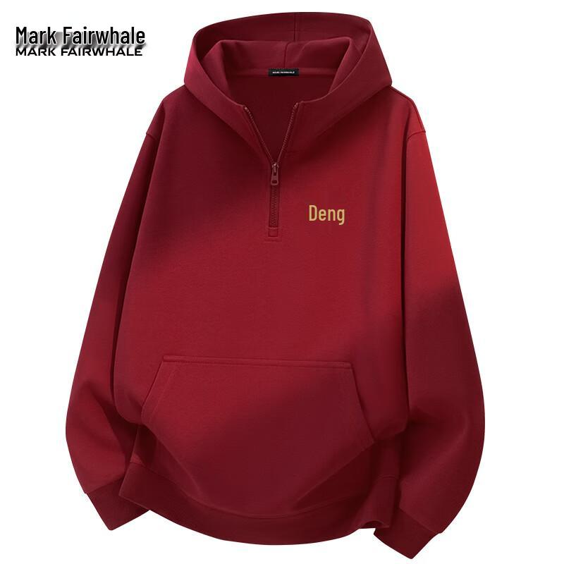 

Mark Fairwhale Men s Loose Heavyweight Half-Zip Hoodie 3XL