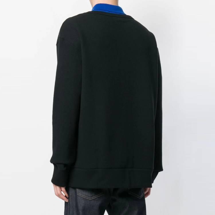 GUCCI Sweatshirts Men's Black Crew Neck Moderate Straight Fit 475532-X3N46-1082