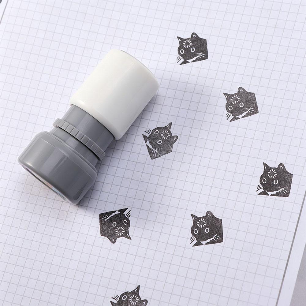 DIY Decoration Cartoon Stamps Small Round Cat Stamps Funny Kitten Seal Hand Account Decoration
