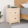Day and Night - Day and Night Solid Pine Wood Bedside Table 50x35x61.5 Cm