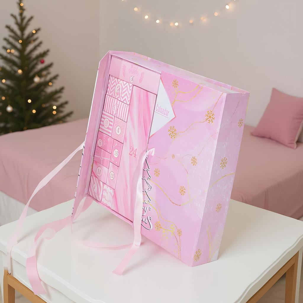 Countdown To Christmas Candy Box Refillable Foldable 24-Day Christmas Count-Down For Kids Teen Adult Men Women Boys Girls
