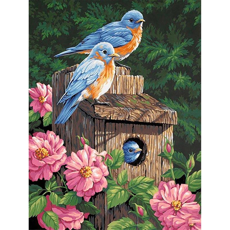 DIY Diamond Painting Birds On The BranchCross Stitch Kit Mosaic Art Diamond Painting Full Circle/Square Diamond Home Decoration