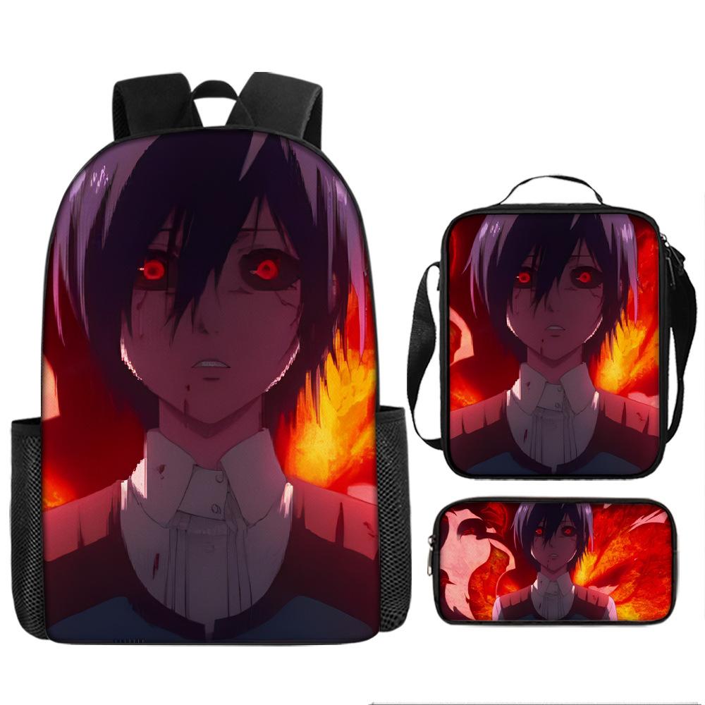 Anime Peripheral Backpack Tokyo Ghoul Food Backpack Kimuken School Bag Computer Bag Tokyo Ghoul Backpack