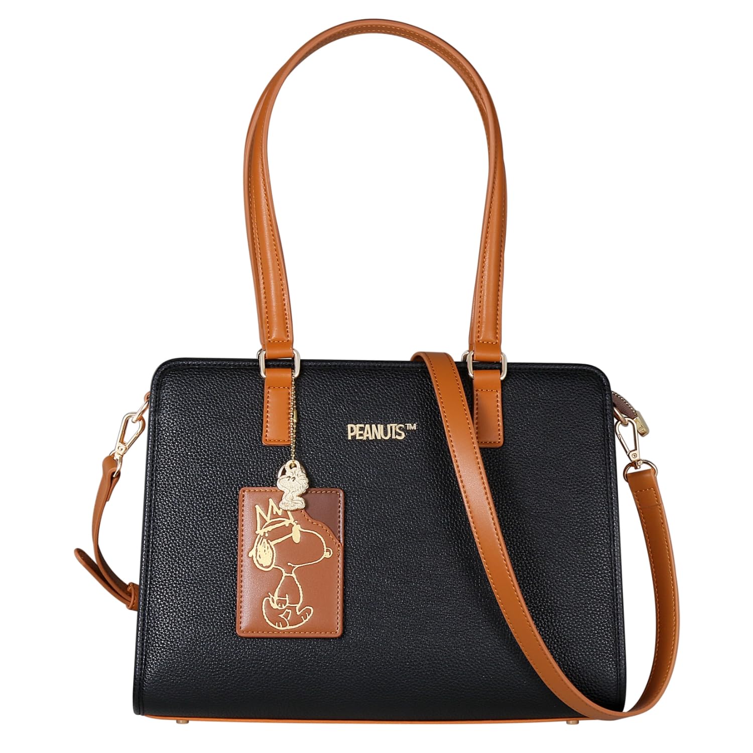 

Bag Handbag Shoulder Bag Storage Large Capacity [characters memorabilia] [SNOOPY] Women s 2-Way 3-Layer (Black) [Item]