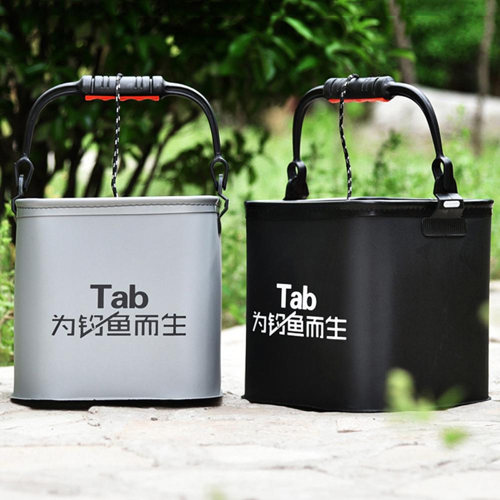 Foldable Live Fish Bucket EVA Thickened Fish Bucket Portable Water Tank Fishing Gear Live Fish Box Accessories Tool