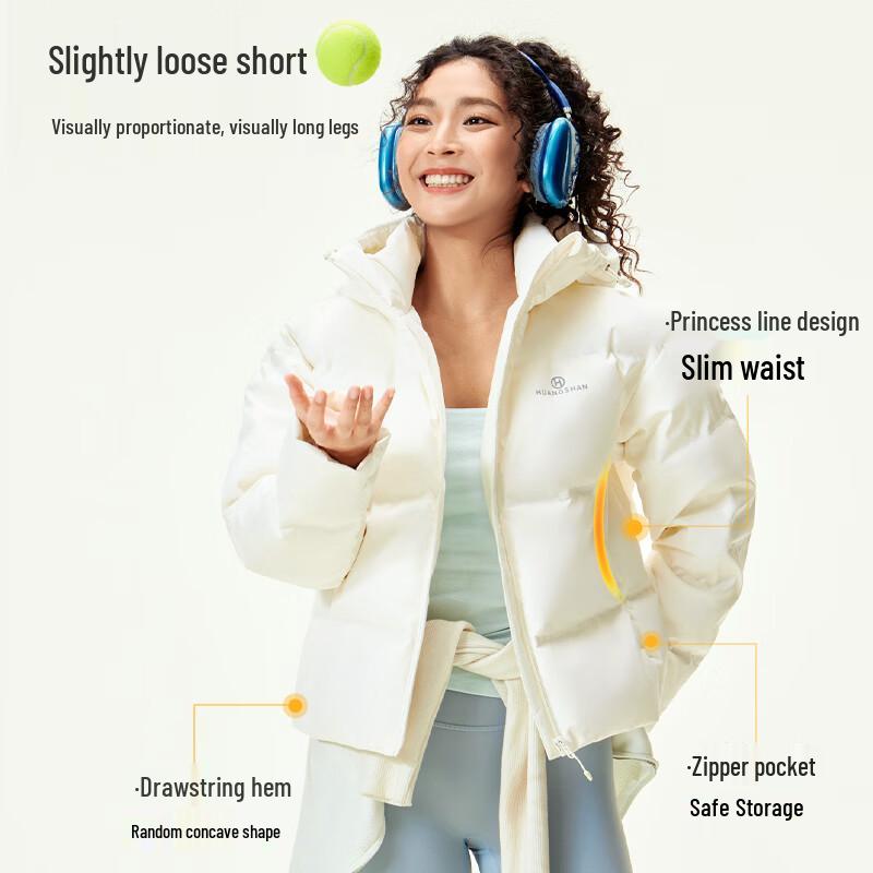 Camel Huangshan Co-branded Women's Lightweight Hooded Down Jacket