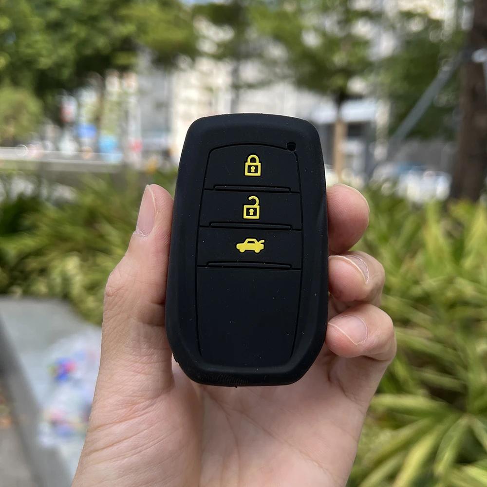 Copri Custodia in Silicone per Chiave Auto per Toyota Land Cruiser 200 300 Prado Crown TLK 200 Yaris Cross Hilux Innova Fortuner Camry 55 Chiave