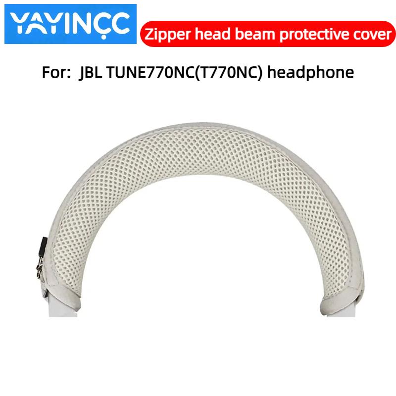 

YAYINCC Quality Headphone Head Beam Cover for JBL TUNE770NC Headphone Zipper knitted fabric headband protective cover