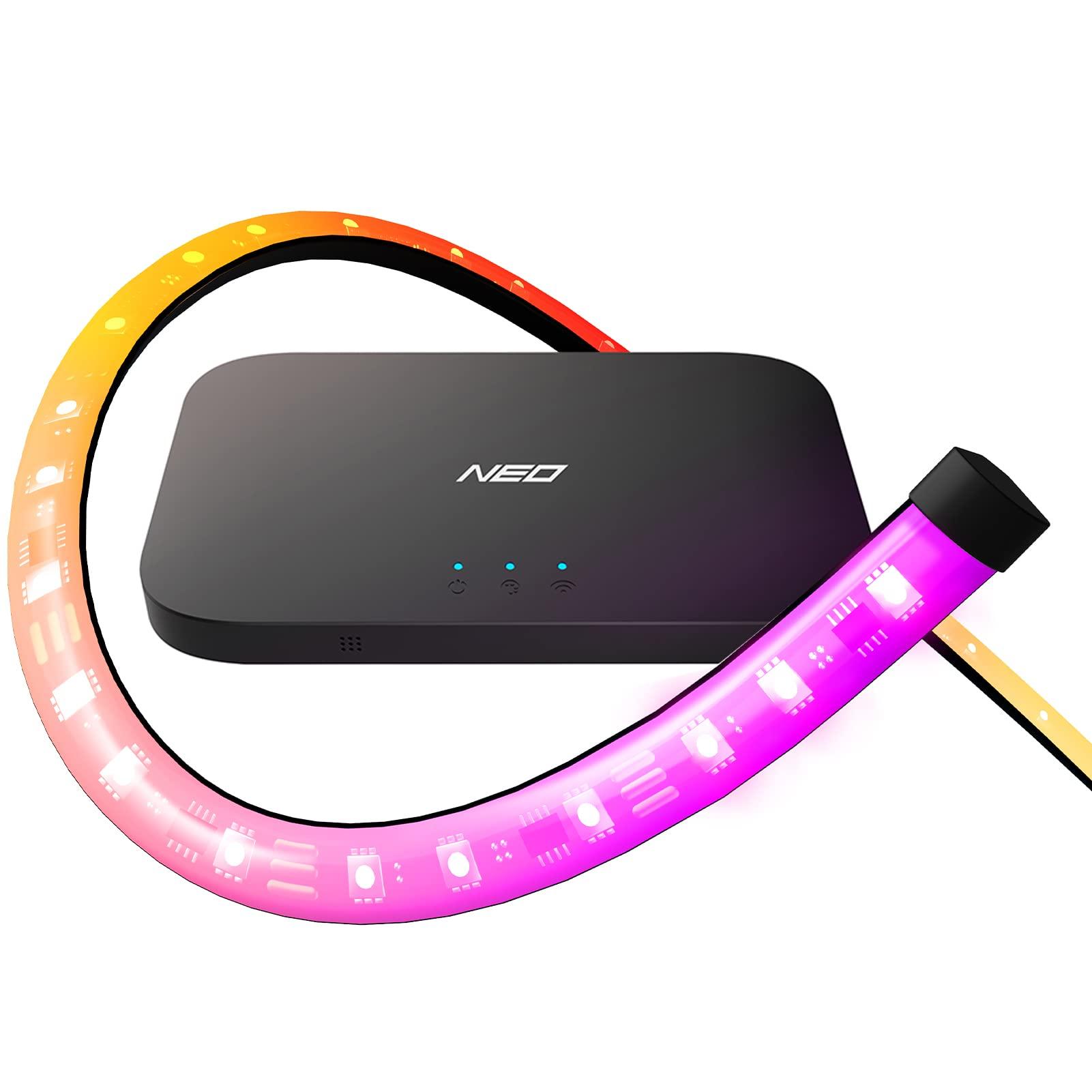 

Lytmi HDMI Sync Box Светодиодная лента Синхронизация видео и музыки ТВ 4K Видео RGB HDR Окружающий звук Голосовое приложение Смарт Высокий x 2 Подходит для мониторов до & Набор, - Подсветка,