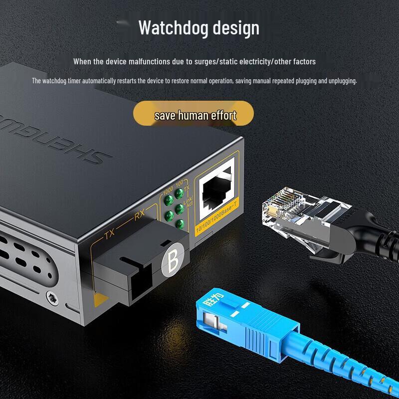 Shengwei Gigabit Single-Mode SC Fiber Optic Transceiver (25KM)