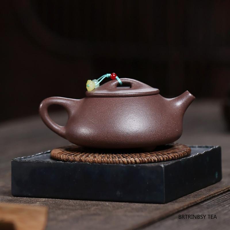 210ml Chinese Yixing Purple Clay Teapots Handmade Triangular Shape Tea Pot Beauty Tea Infuser Kettle Household Zisha Tea Set