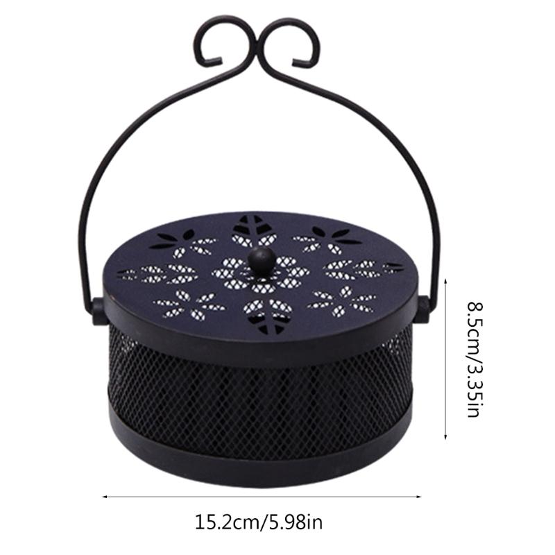 Hangings Mozzie Spirals Holder Mozzie Coiled Box with Handle and Lid For Travel