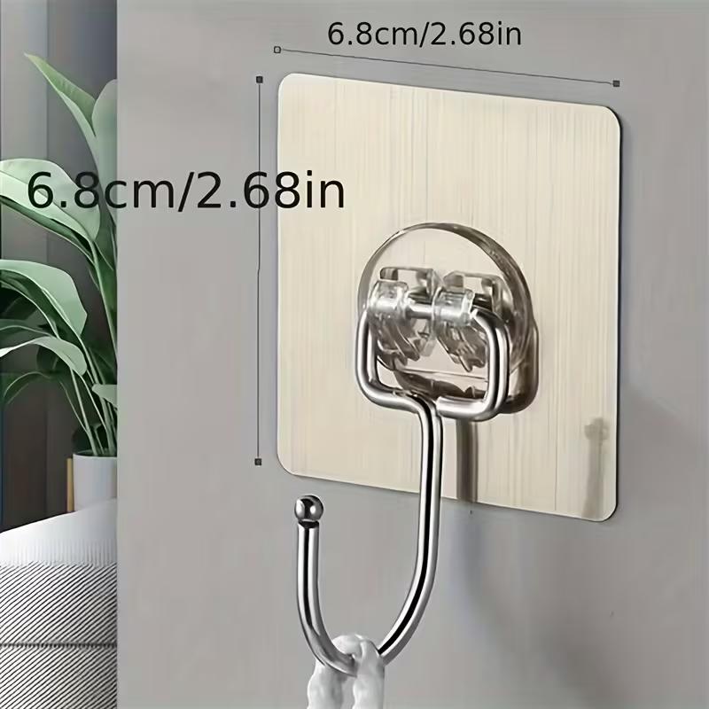 Heavy Duty Wall Hooks, No Drill Suction Cup Hooks, Strong Hanging Hooks for Bathroom Kitchen Towel Robe Keys Storage