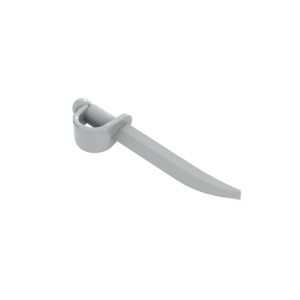 2530 Sword Cutlass / Saber with Small Hilt Building Block MOC
