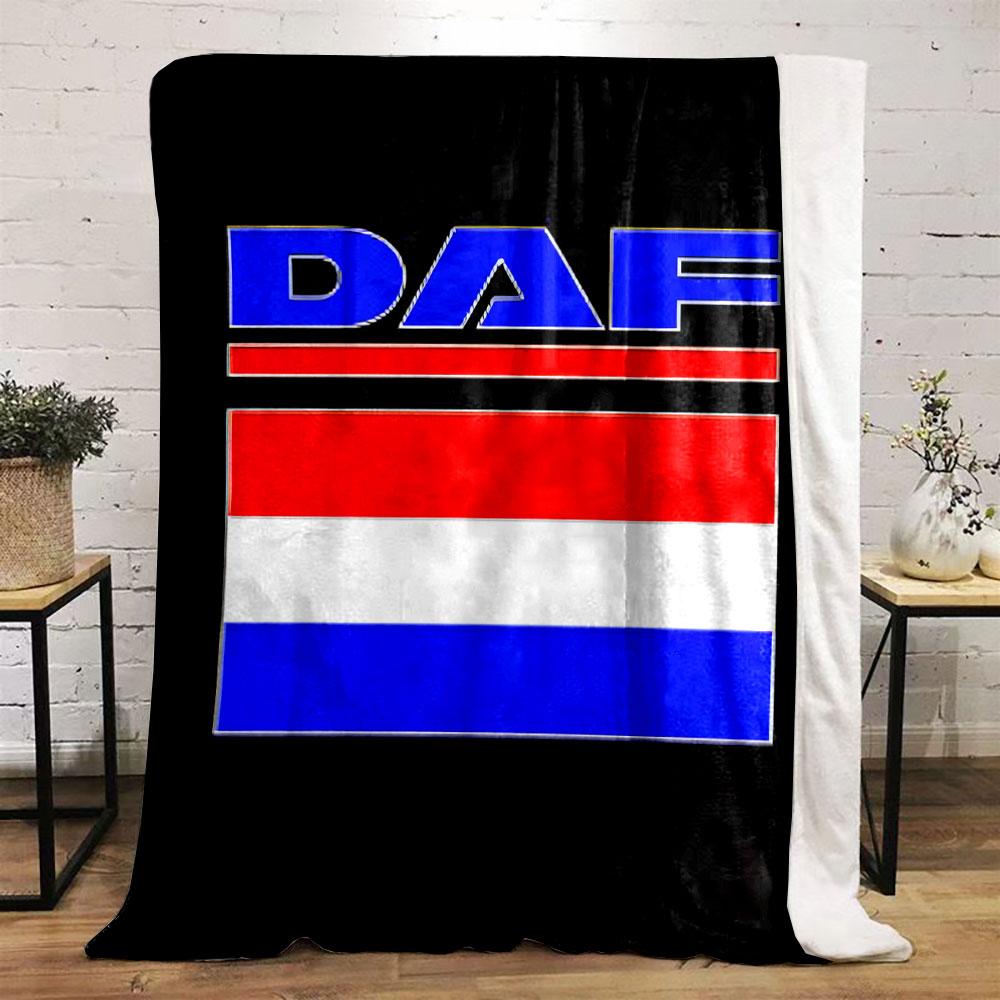 DAF Logo Dutch Flag Blanket bedroom Blanket for Livingroom Couch lunch break Soft Cozy throw for Friend's festival Gift
