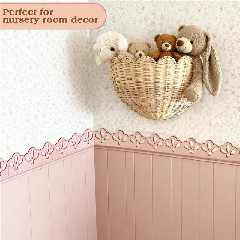 ABKP-Home For Christmas Wall Decoration 12-Pack Unfinished Scalloped Decorative Wood Trim Molding Cute DIY