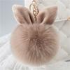 Hair Woman Bag Charms Car Pendant Bunny Keychain Bag Pendant Fur Ball Key Ring Pom Pom Key Chain