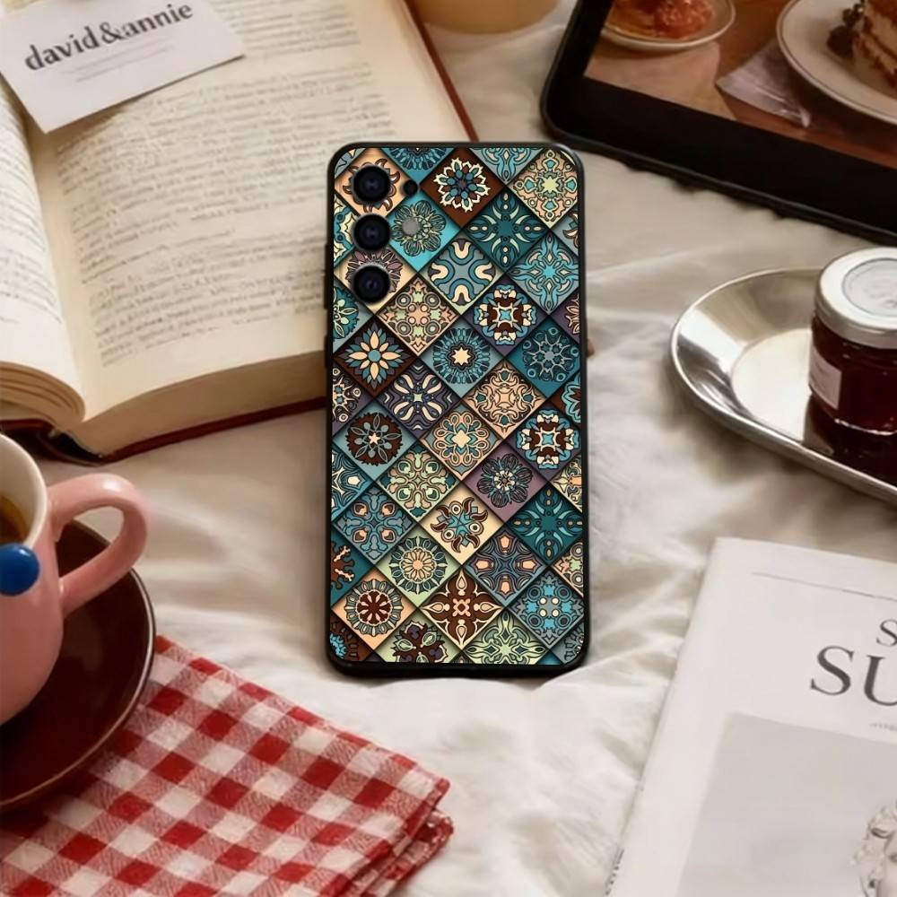 

Vintage Pattern Phone Case Soft black For Samsung S25,S24,S21,S22,S23,S30,Ultra,S20,Plus,Fe,Lite Samsung S22ULTRA5G