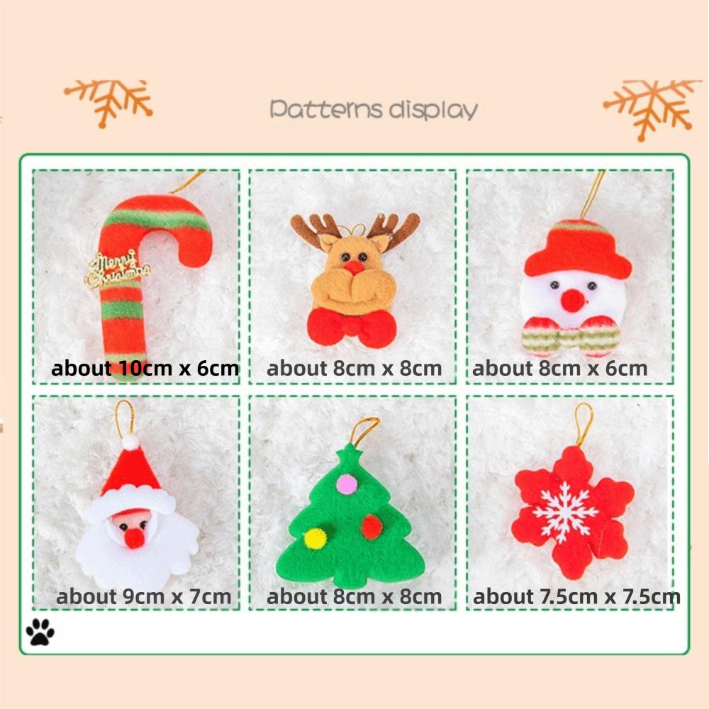 Cute Santa Claus Cartoon Fabric Pendant Snowman Nordic Style Xmas Tree Decor Mini Exquisite Christmas Hanging Ornament Festival