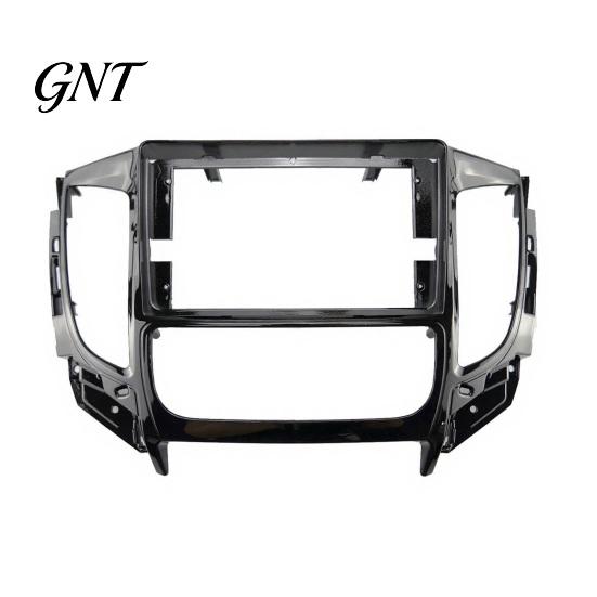 Dashboard Console Trim Adapter 9 Inch Car Radio Fascia Frame for TRITON 2015, Navigation Panel Double Din Stereo Mounting Manual/Auto AC, Install