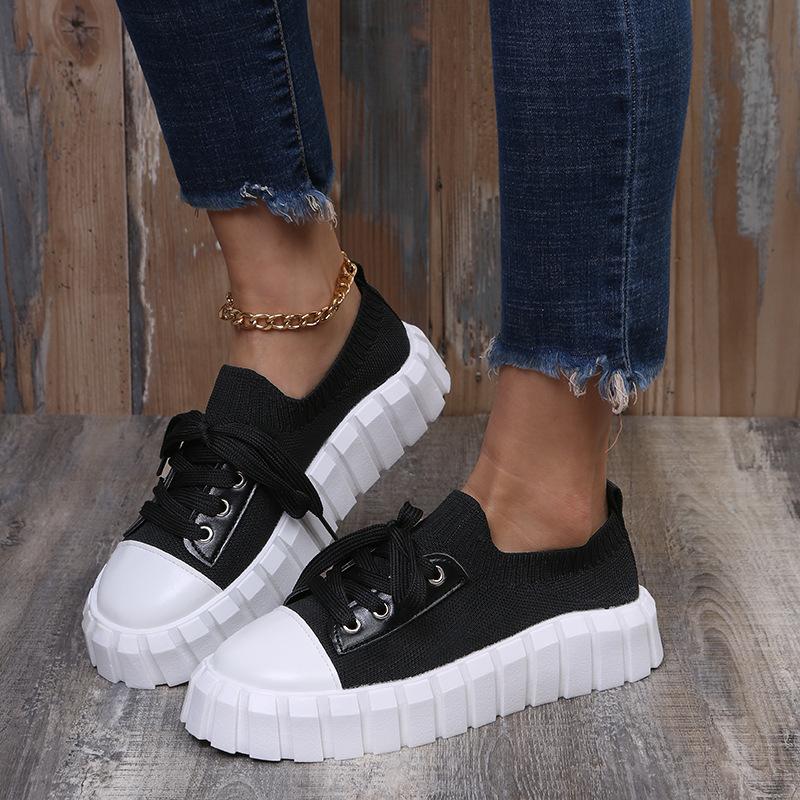 Moda primavera Mujer Malla Zapatos Casuales Cordones Plataforma Zapatos  Cuñas Gruesas Cuñas Zapatos Vulcanizados Mujer Zapatillas De Mujer  Zapatillas Deportivas comprar a buen precio — entrega gratuita, reseñas  reales con fotos — Joom