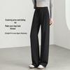 Women's Double Pleated Wide-Leg Trousers
