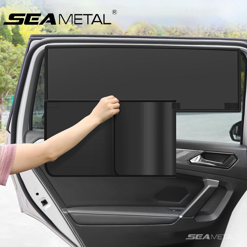 SEAMETAL Magnetic Car Window Sunshade Detachable Spliced Side Window Curtain Car Glass Sun Protection Curtain Shade