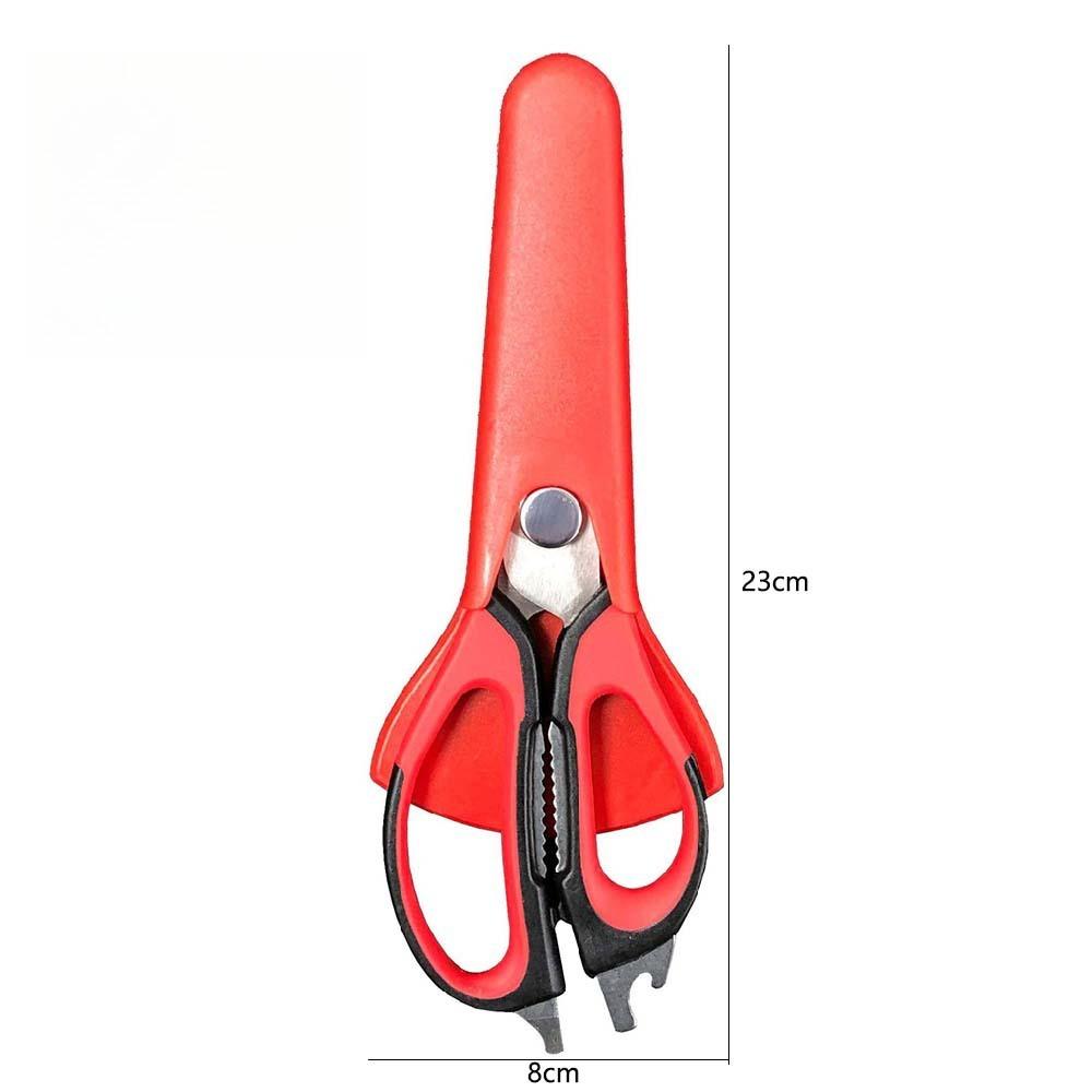 Multifunctional Kitchen Scissors with Magnetic Holder - Detachable Stainless Steel Food Scissors, Ergonomic Handles