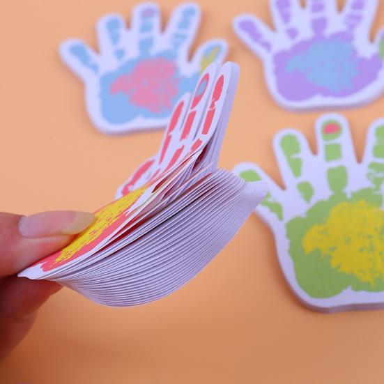 6Pcs Palm Sticky Notes Set 30 Sheets/Pad Kids Self-Adhesive Note Kids School Office Pink Green Yellow Blue Sticky Notes