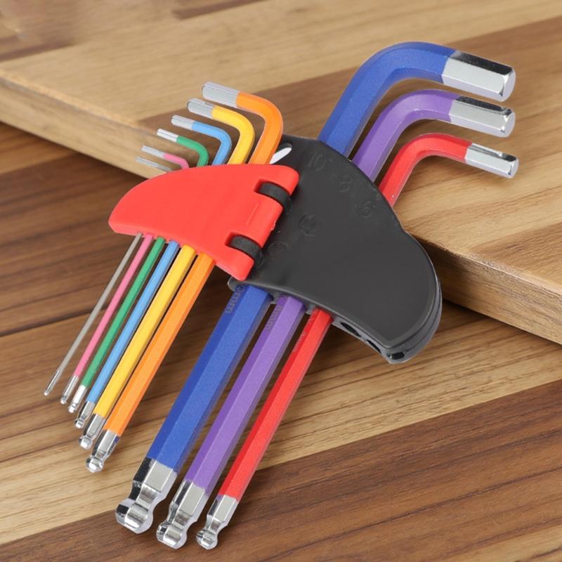 Durability Alloy Steel Hex Hand Wrench Set In Multiple Color Hex Key For Quick Size Recognition And Professional Use
