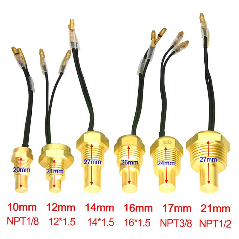 1PC 12V/24V 10MM 12MM 14MM 16MM 17MM 21MM Univerzální snímač teploty vody Senzor teploty vody Měřič teploty vody