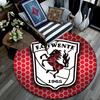 FC Twente Enschede pattern round rug,Carpet Rug for Living Room Bedroom Playroom ,Non-slip Floor Mat,Holiday Gifts and Birthday Gifts.