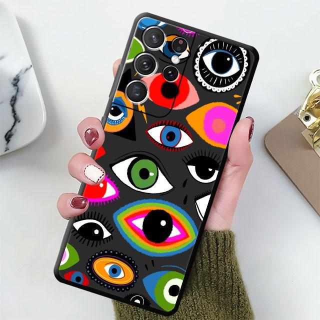 Silicone TPU Cases Lucky Eye Blue Evil Eye Print Phone Case for Huawei Y8s Nova 9 SE 8 10 Y70 Plus Y7 Y90 Y9 Y6 10 Pro 8i Bag