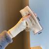 Unisex Half-Finger Cycling Gloves: Cozy, Cold-Resistant Wrist Support for Autumn & Winter, Ideal for Students and Outdoor Activities.