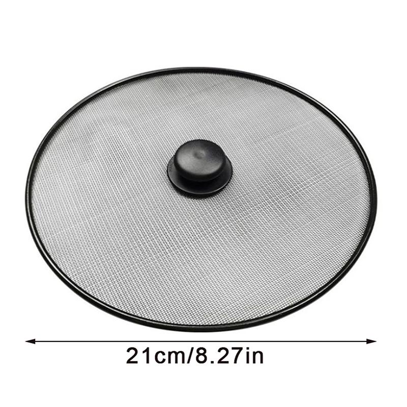 

1Pc Black Splatter Screen Anti Grease Frying Pan Oil Splash Guard Lid Fine Mesh Splash Guard Cover Lid Kitchen Gadgets-Homeclub