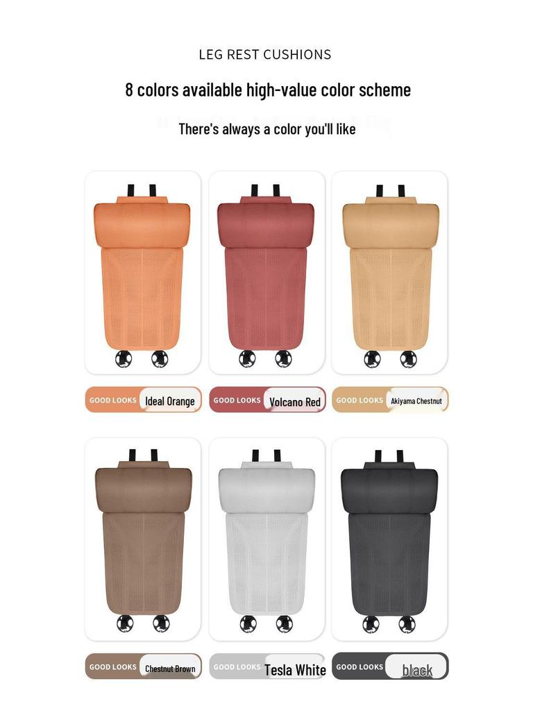 Multifunktionales perforiertes belüftetes Autositzkissen mit atmungsaktiver Beinauflage und Memory-Schaum-Stütze.