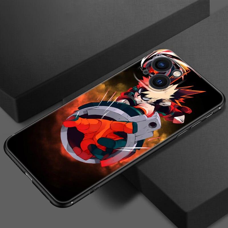 Pouzdro na telefon My Hero Academia pro Apple iPhone 13 12 Mini 11 Pro XS Max XR X 8 7 6S 6 Plus SE 2022 2020 5S 5 Měkký TPU Černý Kryt