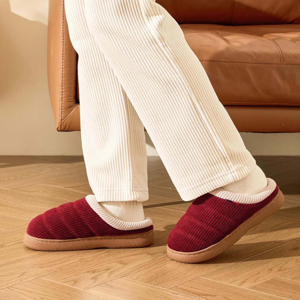 Winter Women Home Slippers Plush Warm Flat Slides Breathable Soft Non-slip Slippers Indoor Outdoor Men Casual Slippers