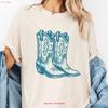 Vintage Western T Shirt Cowboy Boots Unisexs Cowgirl Oversized Vintage Stretched Breathable Graphic Streetwear Unisex