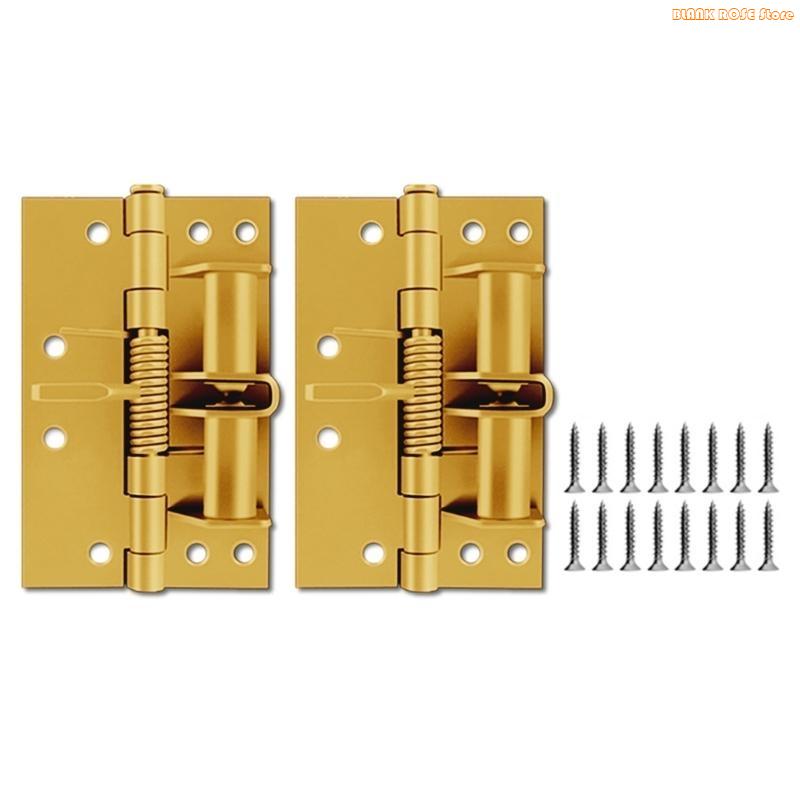 K1AE 2Pieces Portable Spring Hinges for Indoor Door with Automatic Closing and 90 Degree Stop Easy Installion Deisigns