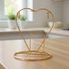 Coffee Cup Stand With Sturdy Iron Frame Perfect For Small Kitchens And Dining Area Heart Shaped Plate Storage Rack