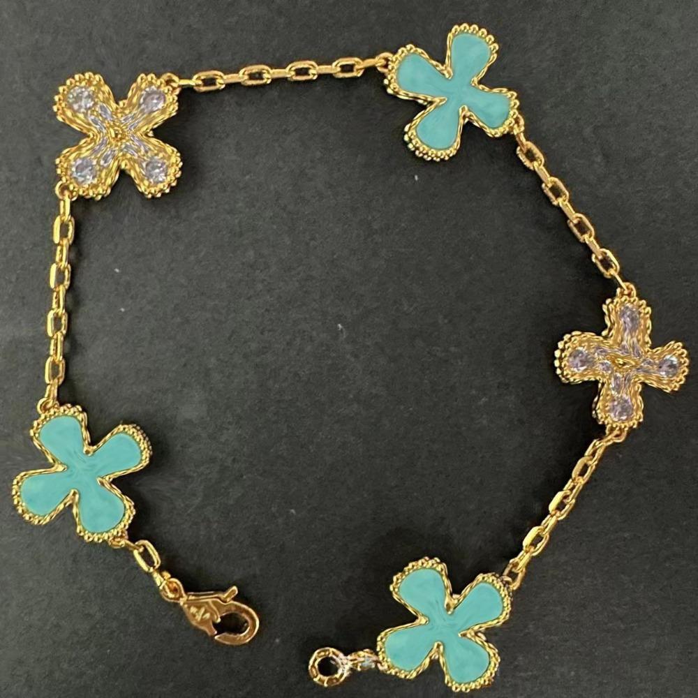 High Version Four-leaf Clover Bracelet Female Mother-of-pearl Agate Five-flower Ladies Bracelet