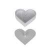 Heart-shaped Corn Starch Tapper Box Leak-Proof Powder Container Anti-Stick Dusting Tool for Polymer Clay