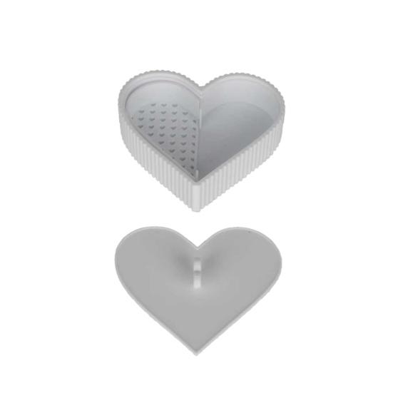 Heart-shaped Corn Starch Tapper Box Leak-Proof Powder Container Anti-Stick Dusting Tool for Polymer Clay