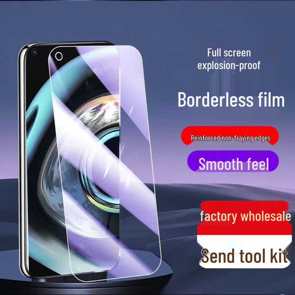Realme Q3/Q3i/Q3t Tempered Glass Screen Protector with Full Coverage & Blue Light Protection for Q3s/Q3pro/Q5.
