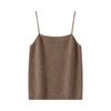 Women's Slim Fit Knit Cross Strap Tank Top - Sleeveless Cashmere Base Layer for Autumn/Winter