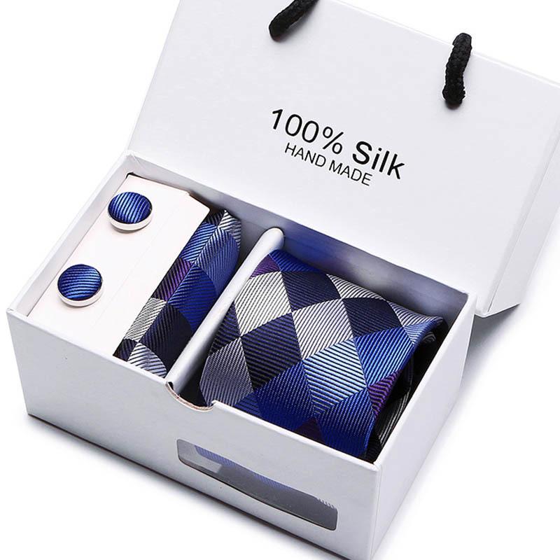 Gift Box Five-Piece Tie Men'S Formal Wear Business Casual Wedding Groom Bow Tie Square Scarf