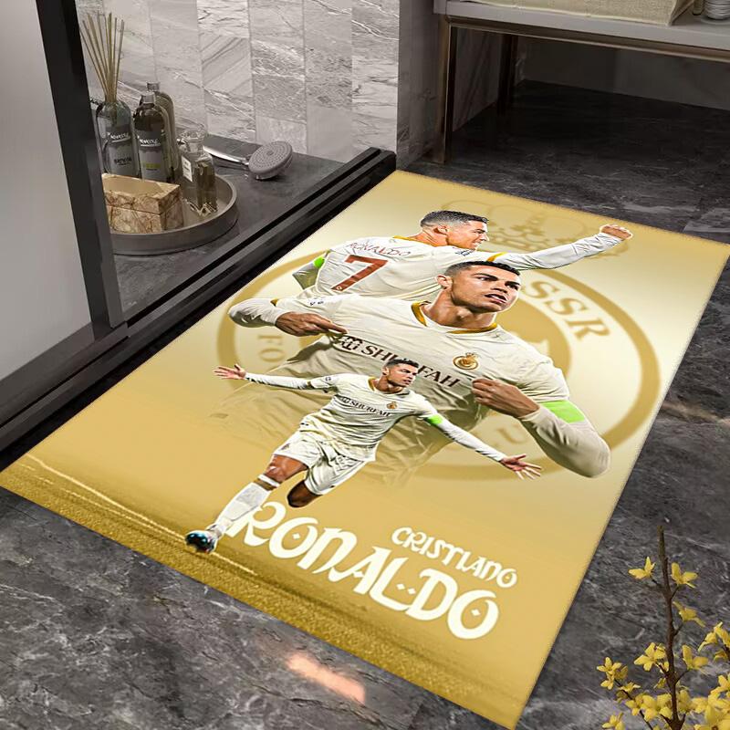 Cristiano Ronaldos Erbe Teppich Wohnzimmer- und Schlafzimmerteppiche Druck Schutzmatte Kunst Fußmatte